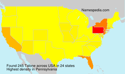Surname Talone in USA Surname Talone in USA