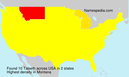 Surname Talseth in USA Surname Talseth in USA