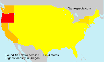 Surname Talstra in USA Surname Talstra in USA