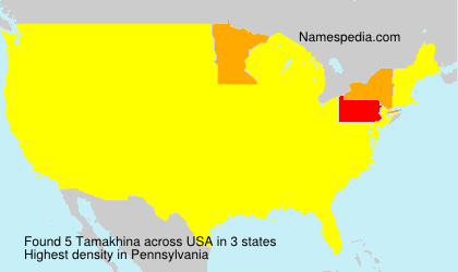 Surname Tamakhina in USA Surname Tamakhina in USA