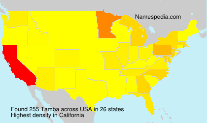 Surname Tamba in USA Surname Tamba in USA