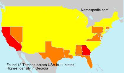 Surname Tambria in USA Surname Tambria in USA