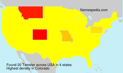Surname Tameler in USA Surname Tameler in USA