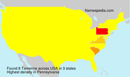 Surname Tamenne in USA Surname Tamenne in USA