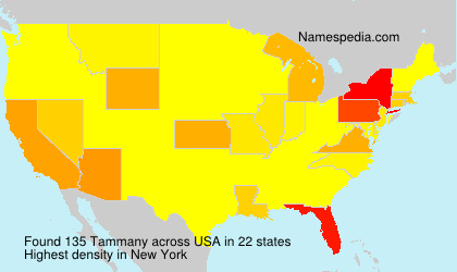 Surname Tammany in USA Surname Tammany in USA
