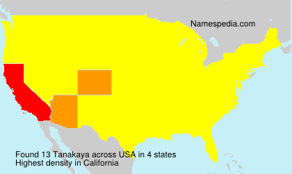 Surname Tanakaya in USA Surname Tanakaya in USA