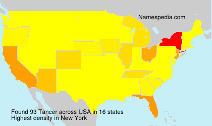 Surname Tancer in USA Surname Tancer in USA