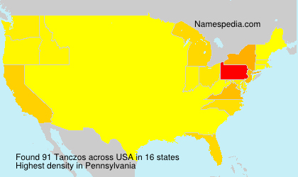 Surname Tanczos in USA Surname Tanczos in USA