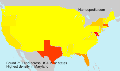 Surname Tand in USA Surname Tand in USA