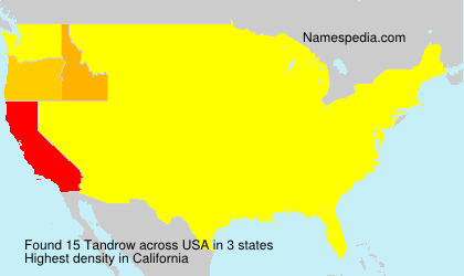 Surname Tandrow in USA Surname Tandrow in USA