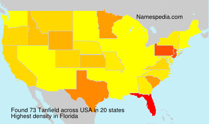 Surname Tanfield in USA