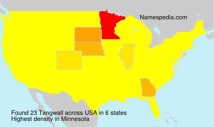 Surname Tangwall in USA Surname Tangwall in USA