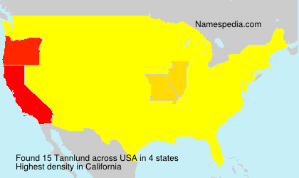 Surname Tannlund in USA Surname Tannlund in USA