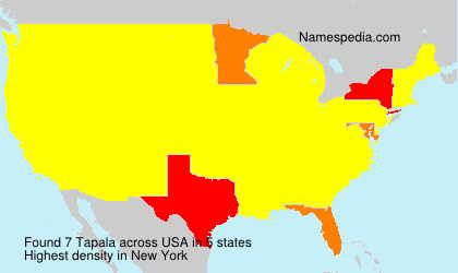 Surname Tapala in USA
