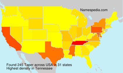Surname Taper in USA Surname Taper in USA