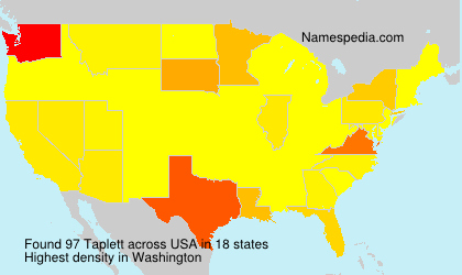 Surname Taplett in USA