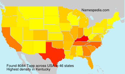 Surname Tapp in USA Surname Tapp in USA