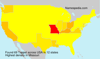 Surname Tappel in USA Surname Tappel in USA