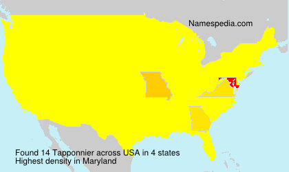 Surname Tapponnier in USA Surname Tapponnier in USA