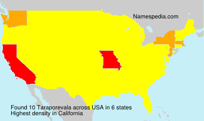 Surname Taraporevala in USA Surname Taraporevala in USA