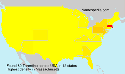 Surname Tarentino in USA Surname Tarentino in USA