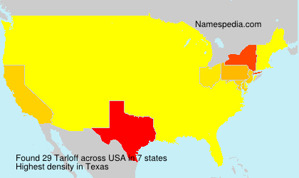 Surname Tarloff in USA Surname Tarloff in USA