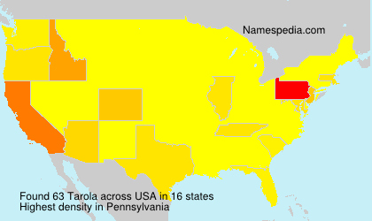 Surname Tarola in USA Surname Tarola in USA