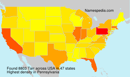 Surname Tarr in USA Surname Tarr in USA