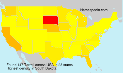 Surname Tarrell in USA Surname Tarrell in USA