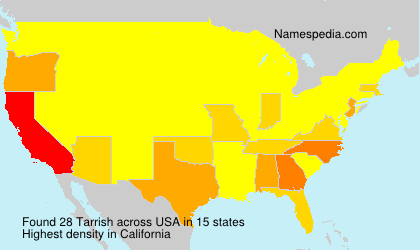 Surname Tarrish in USA Surname Tarrish in USA