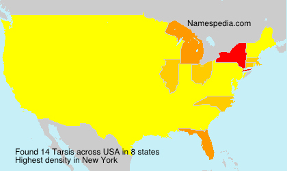 Surname Tarsis in USA Surname Tarsis in USA