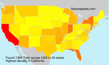 Surname Tash in USA Surname Tash in USA