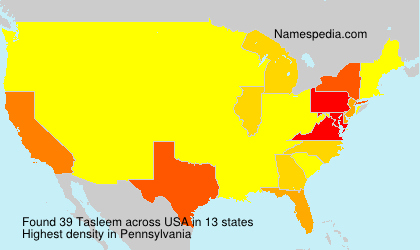 Surname Tasleem in USA Surname Tasleem in USA