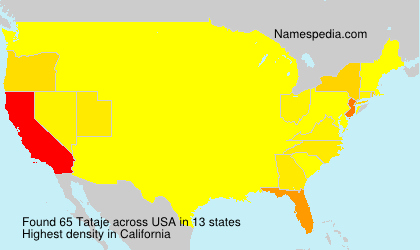 Surname Tataje in USA Surname Tataje in USA