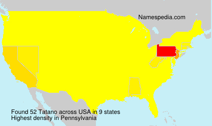 Surname Tatano in USA Surname Tatano in USA