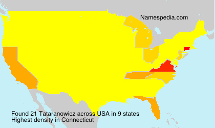 Surname Tataranowicz in USA Surname Tataranowicz in USA
