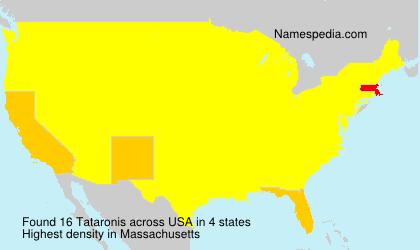 Surname Tataronis in USA Surname Tataronis in USA