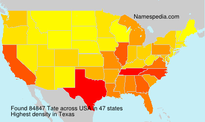 Surname Tate in USA Surname Tate in USA