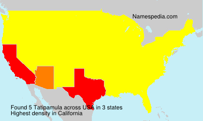 Surname Tatipamula in USA Surname Tatipamula in USA