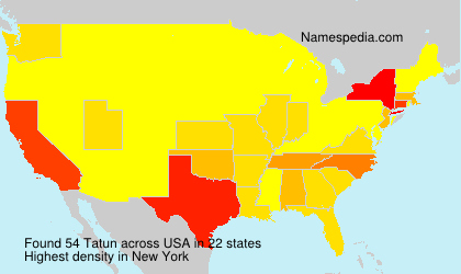 Surname Tatun in USA Surname Tatun in USA