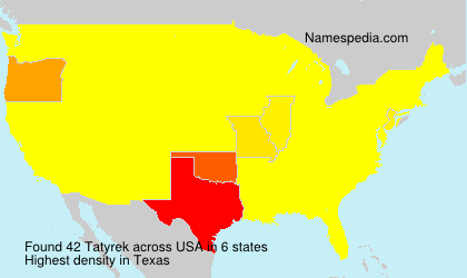 Surname Tatyrek in USA Surname Tatyrek in USA