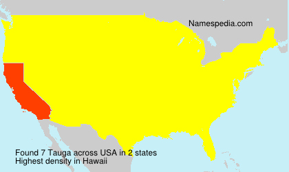 Surname Tauga in USA Surname Tauga in USA