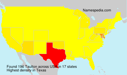 Surname Taulton in USA