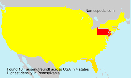 Surname Tausendfreundt in USA Surname Tausendfreundt in USA
