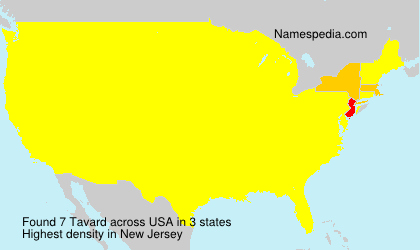 Surname Tavard in USA