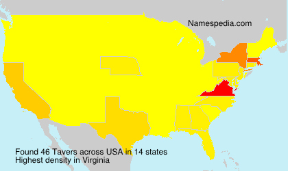 Surname Tavers in USA Surname Tavers in USA