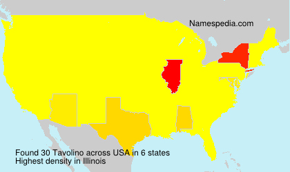 Surname Tavolino in USA Surname Tavolino in USA
