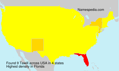 Surname Tawill in USA Surname Tawill in USA