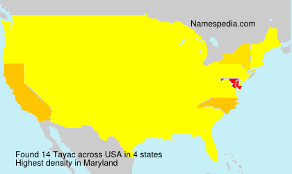 Surname Tayac in USA Surname Tayac in USA
