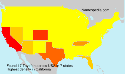 Surname Tayefeh in USA Surname Tayefeh in USA